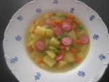 Mrkvovo-hrášková polévka s kari, Mrkvovo-hrášková, polévka, kari