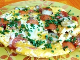Omeleta se rajčetem a  anglickou slaninou, Omeleta, se, rajčetem, , anglickou, slaninou