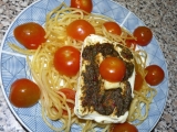 Přírodní šmakoun zapečený se špagetami v MW, Přírodní, šmakoun, zapečený, se, špagetami, MW