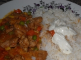 Rýže s tatarkou a kuřecí směsí
