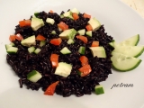 Salát z černé rýže s avokádem, Salát, černé, rýže, avokádem