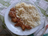 Vykoštěná kuřecí stehýnka s rýží, Vykoštěná, kuřecí, stehýnka, rýží
