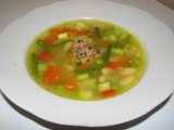 Zeleninová polévka s pestem (Soupe au Pistou) podle Julie Child, Zeleninová, polévka, pestem, (Soupe, au, Pistou), podle, Julie, Child