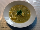 Bramborovo-pórková polévka s česnekem, Bramborovo-pórková, polévka, česnekem