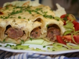 Cannelloni s voňavou masovou směsí a bešamelem, Cannelloni, voňavou, masovou, směsí, bešamelem