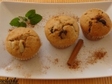Čokoládovo-hruškové muffiny