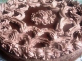 Čokoládovo-marcipánový dort s pařížskou šlehačkou, Čokoládovo-marcipánový, dort, pařížskou, šlehačkou