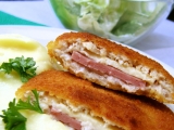 Cordon bleu - plněný řízek, Cordon, bleu, -, plněný, řízek