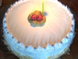 Dortík k 1. výročí - nepečený jablkový dort, Dortík, 1., výročí, -, nepečený, jablkový, dort