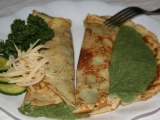 Francouzské palačinky (crepes) se sýrovo-špenátovou náplní