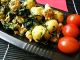 Gnocchi s kuřecím masem a špenátem, Gnocchi, kuřecím, masem, špenátem