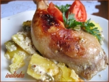 Hořčično-medové kuře s bramborami