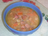 Hrstková polévka s uzenou krkovičkou, Hrstková, polévka, uzenou, krkovičkou