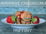 Jahodové cheesecake muffiny