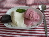 Jahodovo - tvarohová zmrzlina bez zmrzlinového strojku, Jahodovo, -, tvarohová, zmrzlina, bez, zmrzlinového, strojku