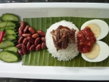 Kokosová rýže Nasi Lemak, Kokosová, rýže, Nasi, Lemak