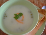 Krémová květáková polévka s hráškem