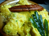 Krémová polenta s vejci, Krémová, polenta, vejci