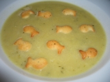 Květákovo-brokolicová polévka s rybičkama, Květákovo-brokolicová, polévka, rybičkama