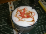 Latte z restaurace