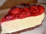 Malinový cheesecake s bílou čokoládou, Malinový, cheesecake, bílou, čokoládou