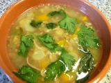 Masová polévka s pohankou a bylinkami, Masová, polévka, pohankou, bylinkami