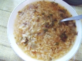Mateřídoušková polévka s hlívou a rýží, Mateřídoušková, polévka, hlívou, rýží