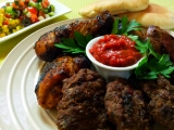 Mix grill s ostrou omackou, Mix, grill, ostrou, omackou