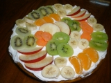 Mrkvovo-jogurtový koláč s ovocem, Mrkvovo-jogurtový, koláč, ovocem