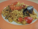 Paella s mořskými plody, Paella, mořskými, plody