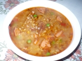 Pohanková polévka s uzeným masem