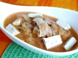 Polévka z kysaného zelí s tofu, Polévka, kysaného, zelí, tofu