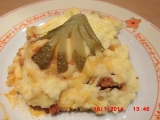 Ragú z mletého masa zapečené s bramborovou kaší(v originále cottage pie)