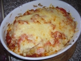 Rajčatovo-houbové lasagne se šunkou a sýrem