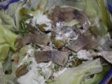Řeřichový salát s lososem