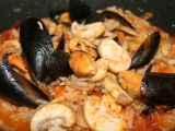 Risoto s mušlemi a houbami