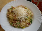 Risotto se sušenými rajčaty a pórkem, Risotto, se, sušenými, rajčaty, pórkem