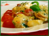 Sojové nudličky s gnocchi a zakysanou smetanou, Sojové, nudličky, gnocchi, zakysanou, smetanou