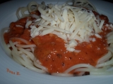 Špagety s kuřecím masem a la lečo, Špagety, kuřecím, masem, la, lečo