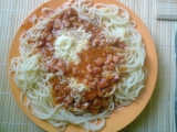 Spaghetti s omáčkou, Spaghetti, omáčkou