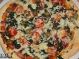 Špenátová pizza