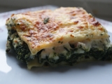 Špenátové lasagne s kuřecím masem, Špenátové, lasagne, kuřecím, masem