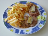 Steak na víně s bylinkovým máslem, Steak, na, víně, bylinkovým, máslem