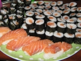 Sushi s lososem, Sushi, lososem