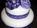 Svatební dort  s kytkami
