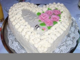 Svatební dort -srdce