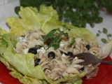 Těstovinový salát s tuňákem a bylinkami, Těstovinový, salát, tuňákem, bylinkami