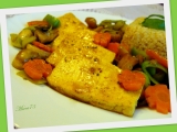 Tofu plátky se žampiony a zázvorem