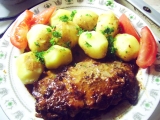 Vepřové steakové plátky v troubě, Vepřové, steakové, plátky, troubě