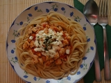 Wenouškovy špagety s kuřecím masem, Wenouškovy, špagety, kuřecím, masem